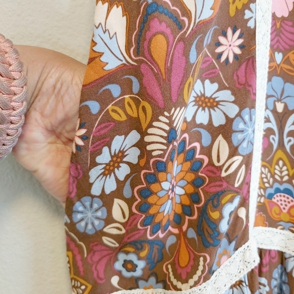 Matilda Jane Lace Floral Intermission Mini Dress Sz M Prairie Cottagecore Boho - Picture 9 of 11